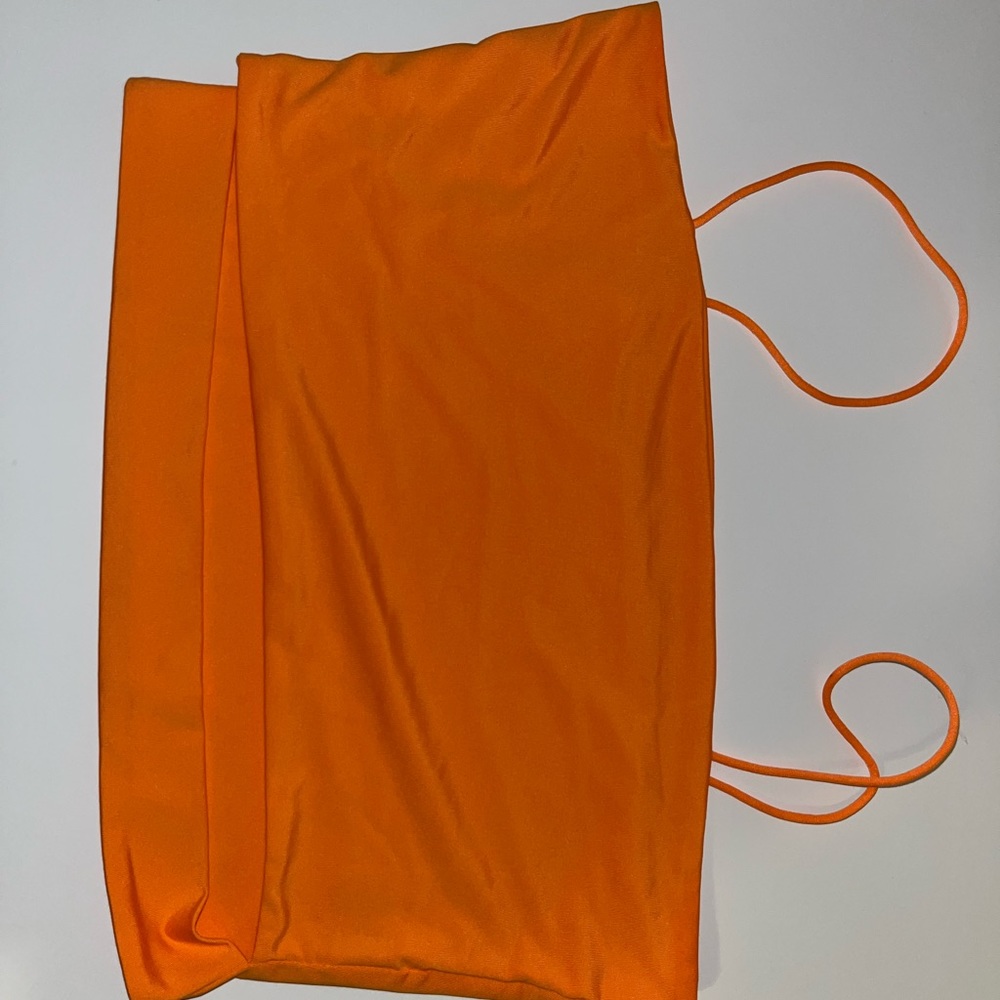 orange crop top